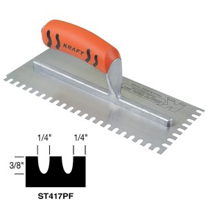 Superior Tile Cutter and Tools  Trowel,11inL,4 1/2inW,Carbon Steel ST417PF - 1 of 1