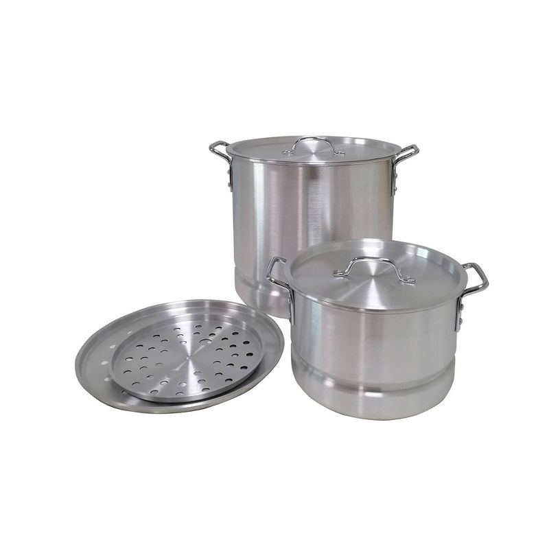 IMUSA Steamer Set Containing a 28qt and 10qt Steamer, 3 of 5
