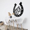 Sussexhome Horse Shoe Metal Wall Decor for Home and Outside - Wall-Mounted Geometric Wall Art Decor - Drop Shadow 3D Effect Wall Decoration - image 2 of 3