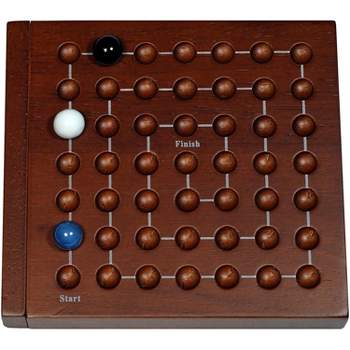 WE Games Cat & Mouse Wooden Travel Game with Marbles - 5 inches
