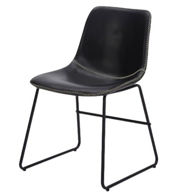 Infurnic Accent Chairs, Modern Chairs Set with Sturdy Legs, for Kitchen and Dining Room, Black, 22"*20.5"*33.9"