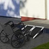 HOMCOM Textured Aluminum Folding Wheelchair Ramp, 2' Portable Threshold Ramp, for Doorways, Home, Steps, Stairs - 3 of 4
