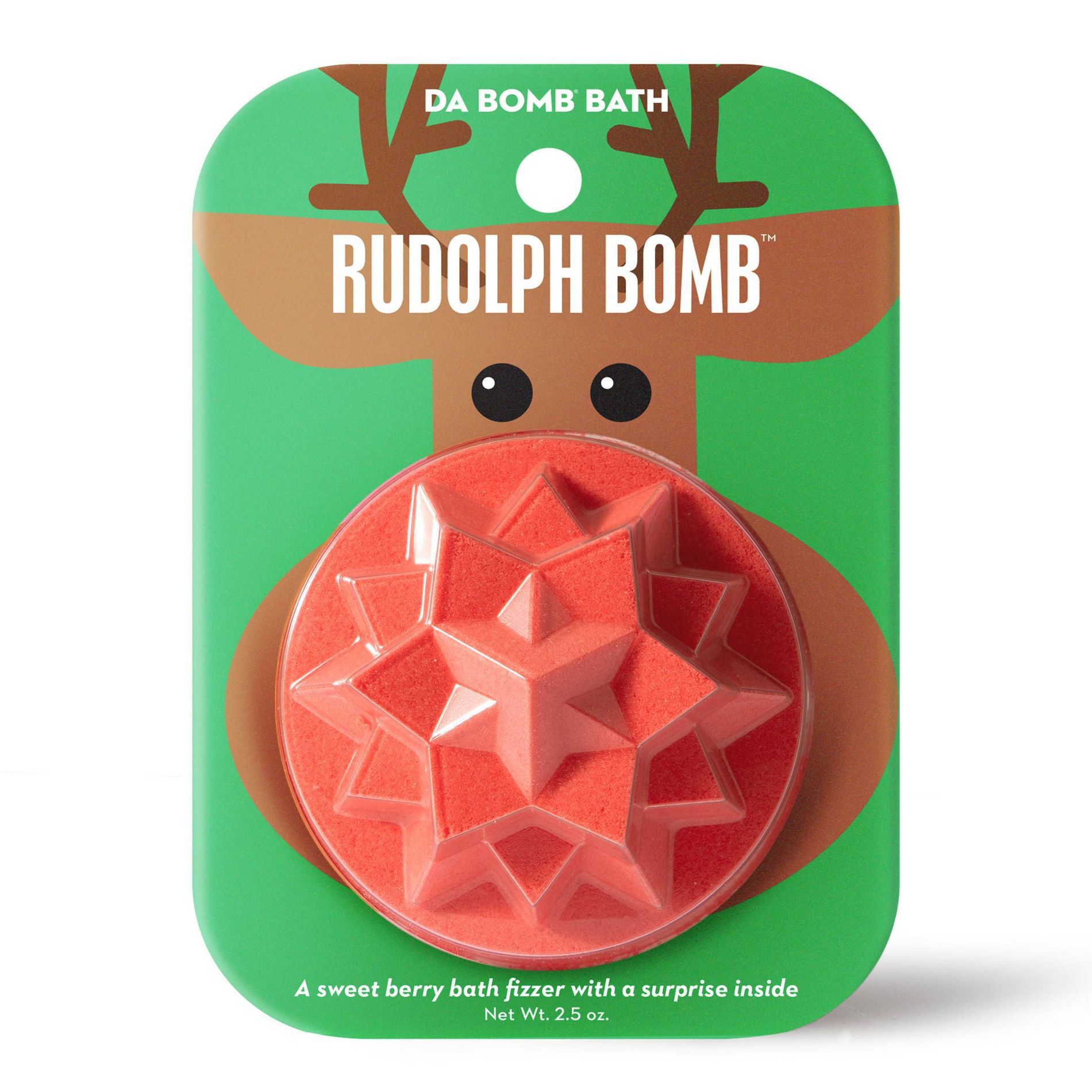 Da Bomb Bath Fizzers Stocking Stuffer Rudolph-Star Bath Bomb - 2.5oz