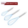 Unique Bargains Stainless Steel Silicone Non-Stick Coated Heat-Resistant Whisk 3 Pcs - 3 of 4