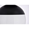 Elegant Lighting Eclipse 1 Light Black Flush Mount With Frosted White Glass - 4 of 4