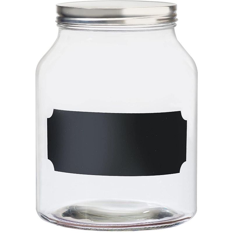 Amici Home Venice Chalkboard Glass Storage Canister, Clear, 1 of 4