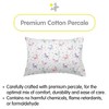 BreathableBaby Cotton Percale Pillowcase, For 13" x 18"/33 x 46 cm Toddler Pillow, AFB Unicorns (2-Pack) - 3 of 4