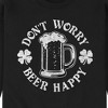 Men's - Instant Message - Don't Worry Beer Happy Graphic Fleece Sweatshirt - 2 of 4