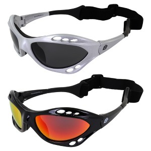 2 Pairs of Birdz Eyewear Seahawk Safety Goggles with Flash Mirror, Red Mirror Lenses - 1 of 4