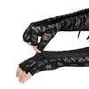 INSPIRE CHIC Women's Lace Up Half Finger Gloves - 4 of 4