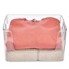 Racxily (3 pack)Clear Glossy Plastic Open Front Organizer Bin , Single Size Organizer Bin, Adult Size - 2 of 4