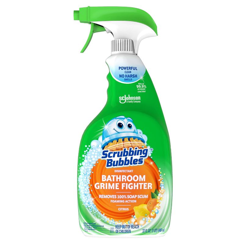 Scrubbing Bubbles Citrus Scent Bathroom Grime Fighter Bathroom Cleaner Spray - 32oz, 5 of 16
