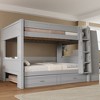 Whisen Full Size Bunk Bed & Bed Frame with  Desk and Bookshelves, Drawers, Ladder - 2 of 4