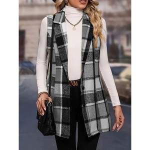 ITAFIT Plaid Sleeveless Vest - 1 of 4