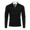 COOFANDY Men's Quarter Zip Up Sweaters Slim Fit Lightweight Mock Neck Pullover Casual Polo Sweaters - 2 of 4