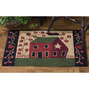 Park Designs Red House Hooked Rug 24" x 36" - 1 of 3