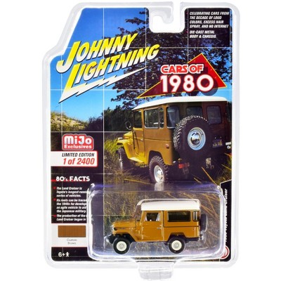 1980 Toyota Land Cruiser Custom Brown with White Top and White Interior Limited Edition to 2400 pieces 1/64 Diecast Model Car by Johnny Lightning