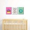 Big Dot of Happiness Sweet Shoppe - Cupcake Nursery Wall Art, Donut Kids Room Decor & Bakery Kitchen Home Decor - 7.5 x 10 inches - Set of 3 Prints - 2 of 4