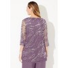 Catherines Women's Plus Size Sequin Chiffon Duet Blouse - 3 of 4