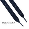 INSPIRE CHIC Wide Flat Cross Reflective Braided Decorative Shoelace for Sneakers Skate Boots 2 Pairs - 3 of 4