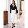 INSPIRE CHIC Women's Satin High Waist Formal A-Lined Evening Cocktail Mermaid Maxi Skirts - 3 of 4