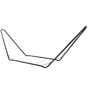 Sunnydaze Portable Heavy-Duty Steel Hammock Stand Only for Camping and Spreader Bar Styles - 330 lb Capacity/10' Stand - Black - 1 of 4