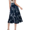 Women's High Waist Pleated A-Line Midi Skirt - Swing Flare Design - 3 of 4