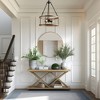 LNC Chet 4-light 16" Modern Farmhouse Small Drum Chandelier, Antique Brown and Matte Black - 4 of 4