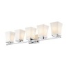 Darcy Collection 5-Bulb Glass Vanity Light - Dimmable, Damp Rated, 38" Wide - 2 of 4