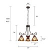 Chloe Lighting LIAISON Victorian-Style 3-Light Antique Dark Bronze Finish Mini Chandelier 25" Wide - 4 of 4
