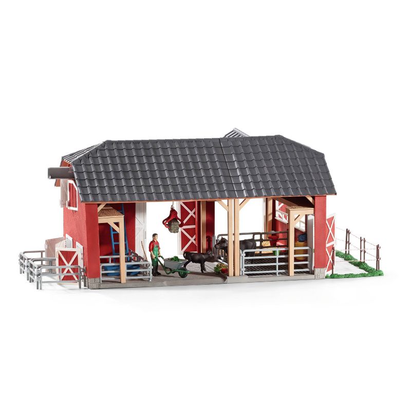 Schleich Large Red Barn with Animals and Accessories, 3 of 13
