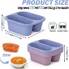 Silicone Soup Freezer Molds, 4-Pack 1-Cup Freezer Trays with Lid, Easy Release Containers for 250ml & 125ml Portions (Blue/Purple) - 2 of 4