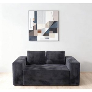 Kumasinova Cloud Loveseat Sofa Couch in a Box,Boneless Corduroy Couch with Memory Foam,Compressed No Assembly Small Couch for Apartment,Living Room - 1 of 4