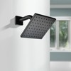 Cobbe Matte Black Rain Shower Faucet with 6-Inch Square Shower Head and Bathtub Faucet Wall-Mounted Shower and Bathtub Faucet Set Include Valve - 2 of 4