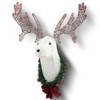 Slickblue Lighted Reindeer Wall Hanging, 3D Christmas Wreath, Indoor Outdoor, Warm White, 39 Inch - 2 of 4