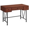PAGED 47" L Computer Desk, Simple Modern Home Office Desk with 3 Storage Drawers and V-Shaped Metal Base for Study, Office - 3 of 4