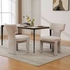 Racxily Set of 2 Chenille Dining Chairs, Modern Armless Design with Rubberwood Legs for Dining & Living Room , Beige - 4 of 4