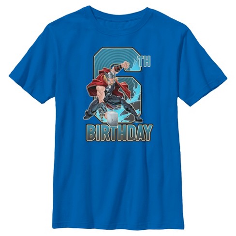 Boy's Marvel Thor Hammer 6th Birthday T-Shirt - image 1 of 4