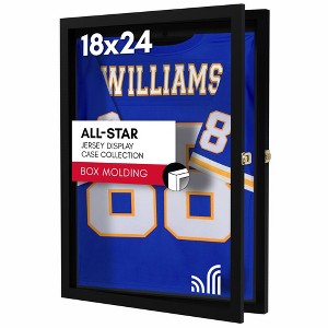 Americanflat Kids Jersey Frame Display Case ¬ñ 18x24 Lockable Display Case with Hanger, Sports Jersey Frame Shadow Box for Baseball - 1 of 1