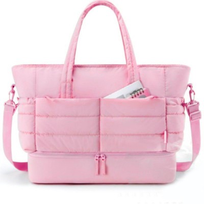 FATMOON Fitness Bag  - Travel Bag with Shoe Compartment Luggage Bag Quilted Sports Bag for Women
