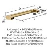 Amerock Composite 6-5/16 Inch (160mm) Cabinet or Furniture Pull - 4 of 4