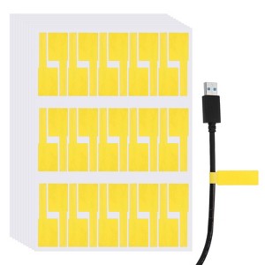 Unique Bargains Reusable Writable Hook and Loop Cable Labels 300 Pcs - 1 of 4