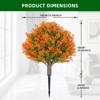 2 Pack Artificial Topiary with Metal Ground Spike, UV Resistant Faux Greenery Shrubs, Christmas Evergreen Plant for Front Porch Garden Outdoor - 2 of 4