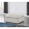 Meridian Furniture,Indulge Linen Textured Fabric Ottoman - 2 of 4