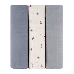 Ely's & Co. Cotton Muslin Swaddle Blanket  3 Pack - 1 of 4