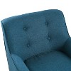 PAGED Modern Accent Chair, Upholstered Arm Chair with Back and Wood Legs, Comfy Reading Chair for Bedroom, Living Room Furniture - 3 of 4