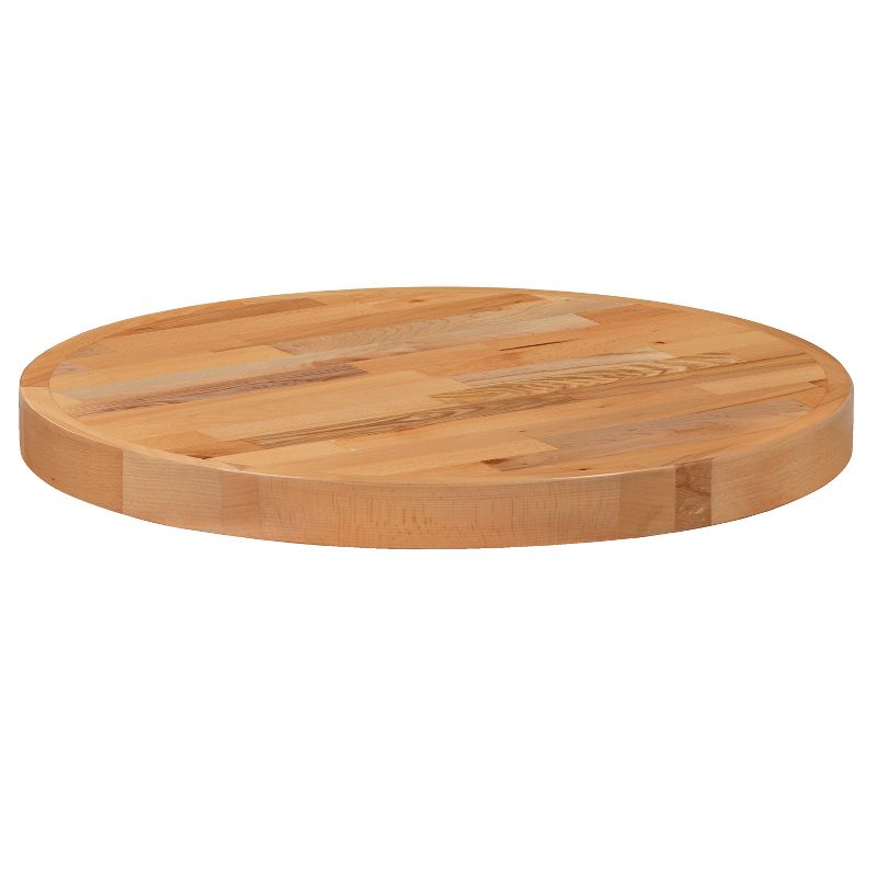 Flash Furniture Round Butcher Block Style Table Top, 1 of 10