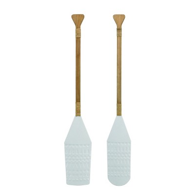 Transpac Metal Neutral Coastal Wall Decor Set of 2 Spring Home Decorations