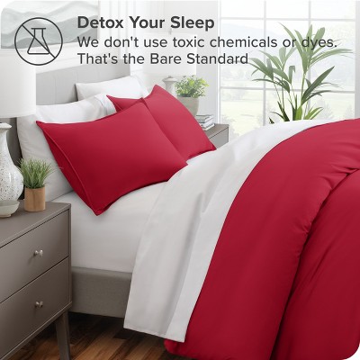 Full Red Ultra-Soft Microfiber Duvet Cover Set
