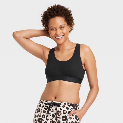 Women's Cotton Stretch Scoop Bralette - Auden™ Black Xs : Target